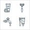 Bathroom line icons. linear set. quality vector line set such as dental care, tap, razor
