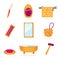 Bathroom objects icons