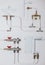 Bathroom plumbing fixtures- sketch