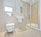 Bathroom with shower corner