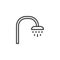 Bathroom shower line icon