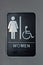 Bathroom sign for women and disabled women.