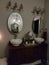 Bathroom sink antique mirrors lamps vanity