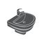 Bathroom sink for house plumbing glyph icon