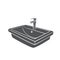 Bathroom sink for house plumbing glyph icon