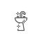 Bathroom sink line icon