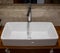 Bathroom sink. Stylish white sink in modern bathroom interior