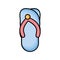 Bathroom slipper Isolated Vector icon which can easily modify or edit