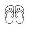 Bathroom slipper Isolated Vector icon which can easily modify or edit