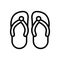Bathroom slipper Isolated Vector icon which can easily modify or edit