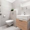 Bathroom with toilet and basin