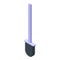 Bathroom toilet brush icon isometric vector. Clean wc