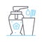 bathroom toiletries line icon, outline symbol, vector illustration, concept sign