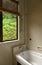 Bathroom with tropical jungle view