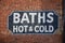 Baths sign