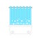 Bathtub with curtain isolated. bathroom vector illustration