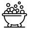 Bathtub foam bubble icon, outline style