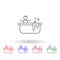 Bathtub, mother, baby multi color icon. Simple thin line, outline vector of family life icons for ui and ux, website or mobile