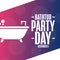 Bathtub Party Day. December 5. Holiday concept. Template for background, banner, card, poster with text inscription