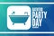 Bathtub Party Day. December 5. Holiday concept. Template for background, banner, card, poster with text inscription