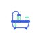 Bathtub shower icon vector