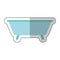 Bathtub water isolated icon