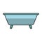 Bathtub water isolated icon