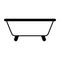 Bathtub water isolated icon