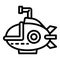 Bathyscaphe icon, outline style