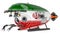 Bathyscaphe with Iranian flag. Marine geology, oceanography in Iran, 3D rendering