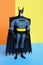 Batman figure on pastel colors background.