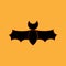 Batman on the orange background