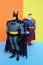 Batman and Superman figure.
