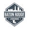 Baton Rouge Louisiana Travel Stamp Icon Skyline City Design Seal Vector Passport Style.