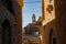 Batroun old street with church