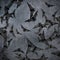 Bats in the dark cloudy sky, perfect halloween background