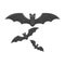 Bats icon, black monochrome style