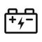 Battery car charge indication icon. Vector illustration isolated on white background