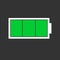 Battery cell charging icon for phones and industrial cells circuit. Green battery charge icon vector