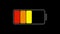 Battery charge animation on black able to loop