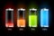 Battery charge design. Full charge energy for mobile phone. Accumulator indicator vector icon of power level