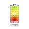 Battery charge full power energy level. Recharge battery indicator icon