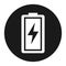 Battery charge indication icon. Vector illustration isolated on white background