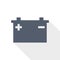 Battery, charge, power concept flat design vector icon