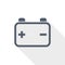 Battery, charge, power concept flat design vector icon in eps 10