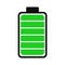 Battery charge status . Icon phone battery energy levels and power indicator. Recharge battery electricity full . Accumulator