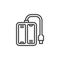 Battery charger line icon