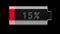 Battery Charging and Discharging with percentage.