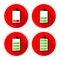 Battery charging icons - Electricity signs symbols