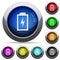 Battery with energy symbol round glossy buttons
